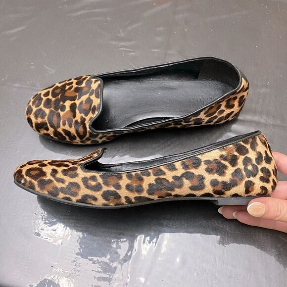 Cole Haan Leopard Print Calf Hair 7B loafers flats - Picture 1 of 9